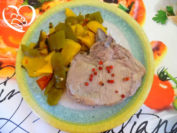 Braciola di maiale con peperoni