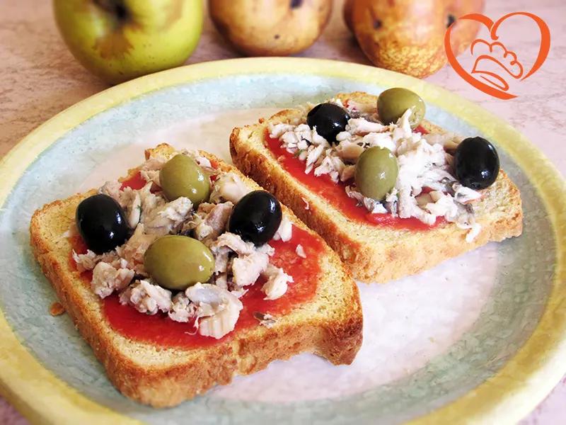 Bruschette di merluzzo
