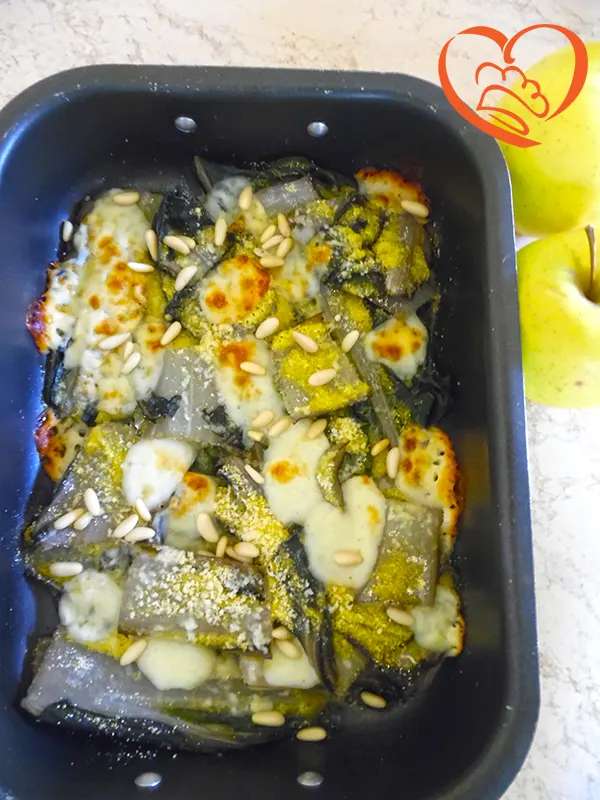 Coste gratinate con pinoli