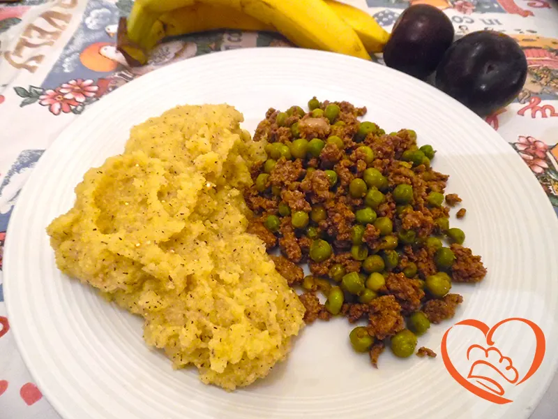 Polenta integrale con bruscitt di cavallo