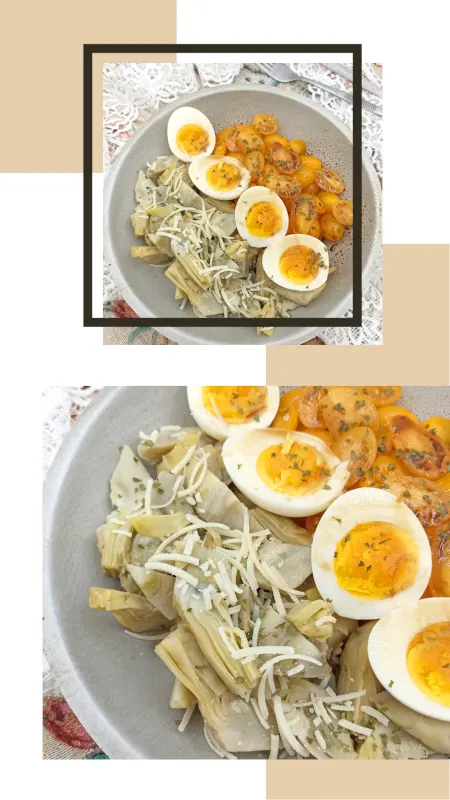 STORIA UOVA SODE CARCIOFI POMODORINI