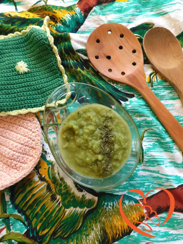 Crema di gambi e foglie di broccoli